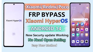 Redmi, Poco, Xiaomi HyperOS - Android 14 Bypass Google Account (FRP Lock) 2024✅ HyperOS FRP Bypass✅