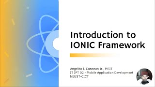 3 - Introduction to IONIC Framework