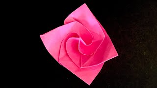 Sticky Note Origami Flower Rose 3D, How to make Easy Paper Flower Diy Crafts, flores de origami 折り紙花