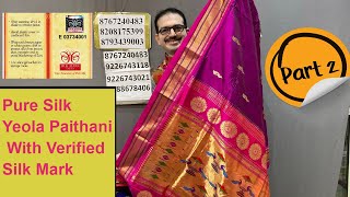 Paithani Saree With Price Handloom Yeola Paithani Pure Silk