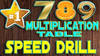 5 Second Multiplication Speed Drill | 7's 8's and 9's Times Table Flashcards Practice Games