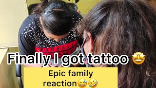 Finally! I got tattoo 🥵😅 || EPIC FAMILY REACTION 😂 || Agni 🔥