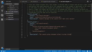 VSCode Tutorial - Faster Coding With User Snippets
