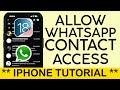 How to Allow Whatsapp to Access Contacts on iPhone iOS 18 2024