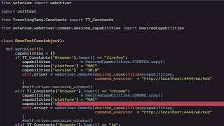 Selenium python Language- Running Selenium Tests Remotely
