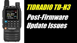 TID Radio TD-H3 Post-Firmware Update Issues