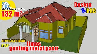 FULL DESIGN HEMAT DAN KOKOH DENGAN ATAP BAJA RINGAN MODEL LIMAS 12M X11M