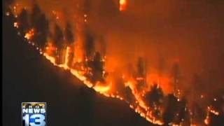 Wildfire closes I-25 over Raton Pass