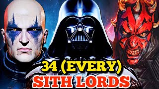 34 (Every) Sith Lords In Star Wars Franchise Who Infected The Entire Galaxy With Darkside - Explored