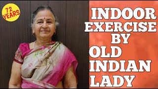 INDOOR EXERCISE BY OLD INDIAN LADY
