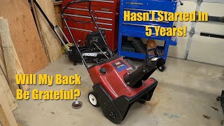 CCR 3650 Snow Thrower! Let's Get It Started For The First Time In Five Years!