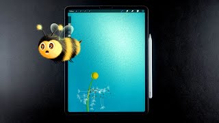 Procreate Tutorial: Bumblebee & Dandelion Animation