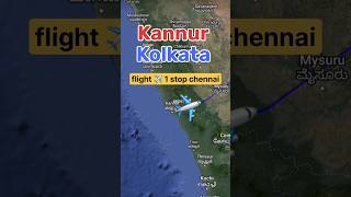 Kannur to kolkata flight Route #travel #flight #airplane #news #melbourneairport #flightpath