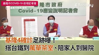 基隆4確診足跡曝！搭台鐵到萬華茶室、陪家人到醫院