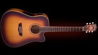 Washburn WD7SCEATB Acoustic guitar demo