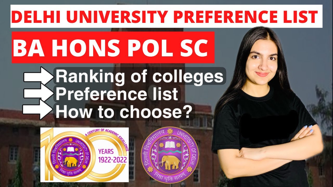 DU Preference List For BA Political Science Honours | Best College ...