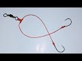 Fishing Knot | Two Fishing Hooks on one Line | T-Knot Fishing - ( T-Knot Tutorial )