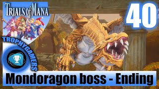 Trials of Mana - Mondoragon boss fight - Save the Goddess of Mana - Ending Walkthrough Part 40