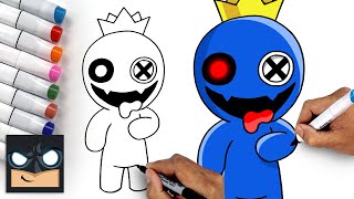 Rainbow Friends 🌈 How To Draw Withered Blue
