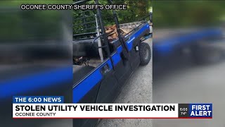Investigation into stolen utility vehicle in Oconee Co.
