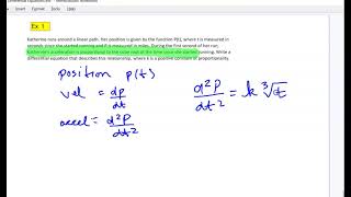 2.1 Modelling Situations to Differential Equations