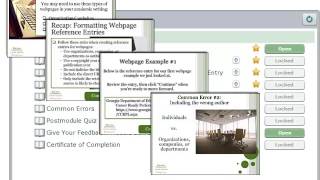Module Preview: Webpage Reference Entries