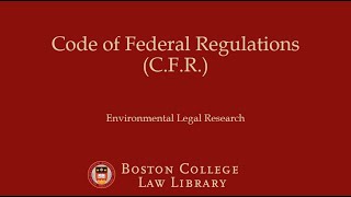 Code of Federal Regulations