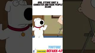 STEWIE CHALLENGES AGAINST GANSTERS #shorts #familyguy