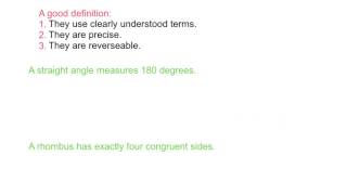 Geometry 2.3 Biconditionals and Definitions