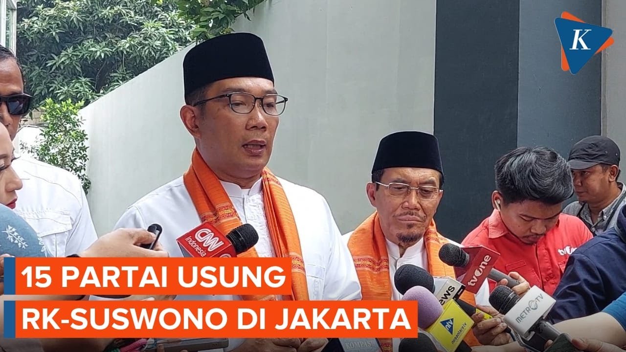 RK-Suswono Diantar 15 Partai Daftar Pilkada Jakarta - YouTube