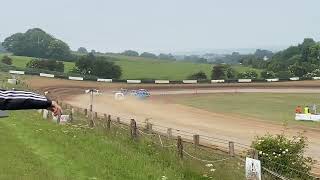 Junior saloon a final crash Scarborough autograss 2023