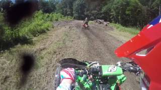 2017 LACC Round 5 Huff Bend ATV-B first lap and crash