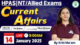 Himachal Daily Current Affairs Quiz \u0026 MCQ, 14 January 2025 | HPAS/Allied/NT Current Affairs 2025