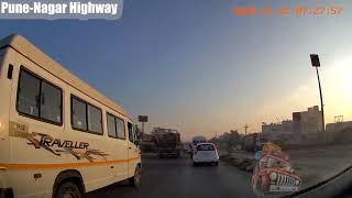 Pune to Ahmednagar Highway | Car drive | Dashcam | Time-lapse | Road trip | Maharashtra | India