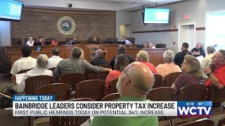 Bainbridge residents weigh in on proposed 34% tax increase in Thursday public hearings