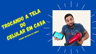 Como trocar a Tela do Celular em casa com Secador de Cabelo! Moto G7play