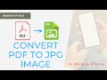 How to Convert PDF to JPG in mobile phone