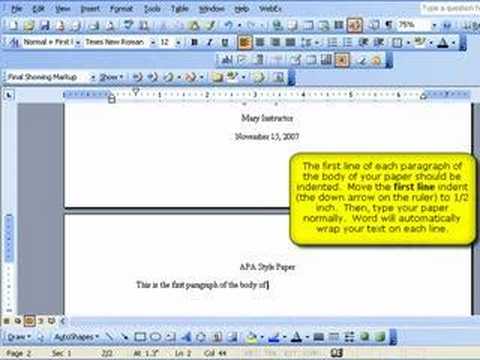 paper written in apa format