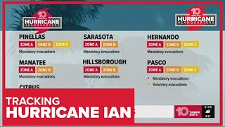 Tampa Bay-area evacuations for Hurricane Ian: See county-by-county list