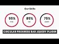 Circular Progress Bar Jquery Plugin | Jquery Plugins Tutorial