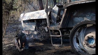 BELSH TV -Dëshirani përfshihet nga flakët,digjen hektarë me ullishta ,zetori dhe 2 motorçikleta...