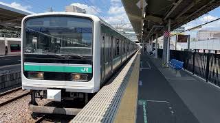 JR常磐線E501系水カツK701編成 勝田駅発車