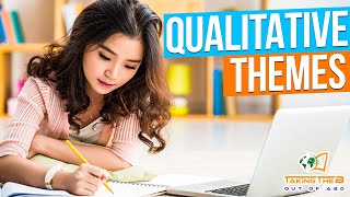 HOW TO PRESENT QUALITIATVE DATA AND THEMES EFFECTIVELY IN CHAPTER 4