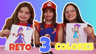 3 MARKER CHALLENGE 😱 WE COLOR ✨HUNTRIX in the world of SUPER MARIO GALAXY✨ #challenge