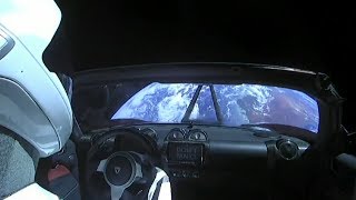 Elon Musk launches a car into space