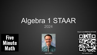 Algebra I STAAR EOC [2024] from Five Minute Math