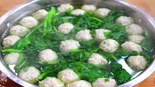 Meatballs are tender and chewy, simple and nutritious