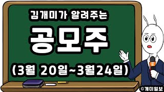 김개미가 알려드리는 3월 4째주 공모주 일정