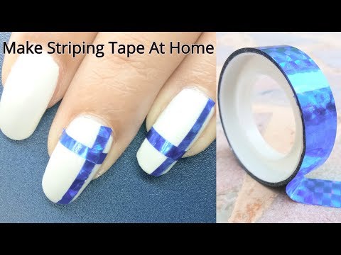 Nail Art Striping Tape Making at Home Using Colored Sellotape Nail Art Striping Tape Making at Home Using Colored Sellotape