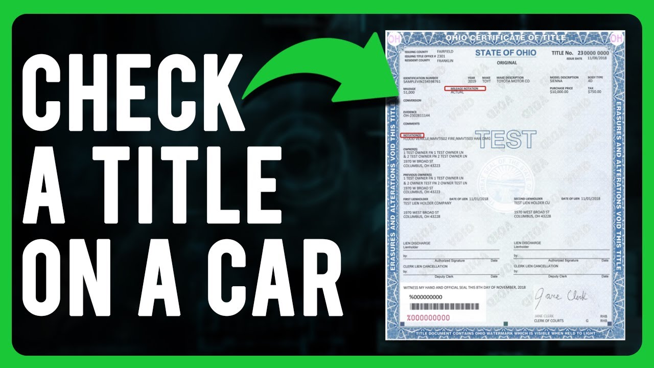 How To Check A Title On A Car Car Ownership Youtube How To Check A Title On A Car Car Ownership Youtube